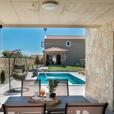 Villa New Luxury With Swimming Pool, Sauna, Near - By Traveler Tourist Agency Krk Id 2380 Bedroom 4 Privlaka (Zadar)